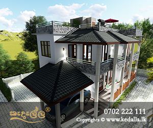 3 bedroom two story luxurious house plans in Sri Lanka designed for wealthiest/super-rich people 
