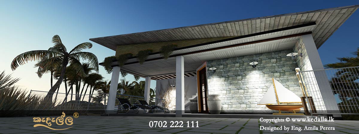 Chartered architects designed comparatively, average-sized 3 bedroom house plans in Sri Lanka for small families 