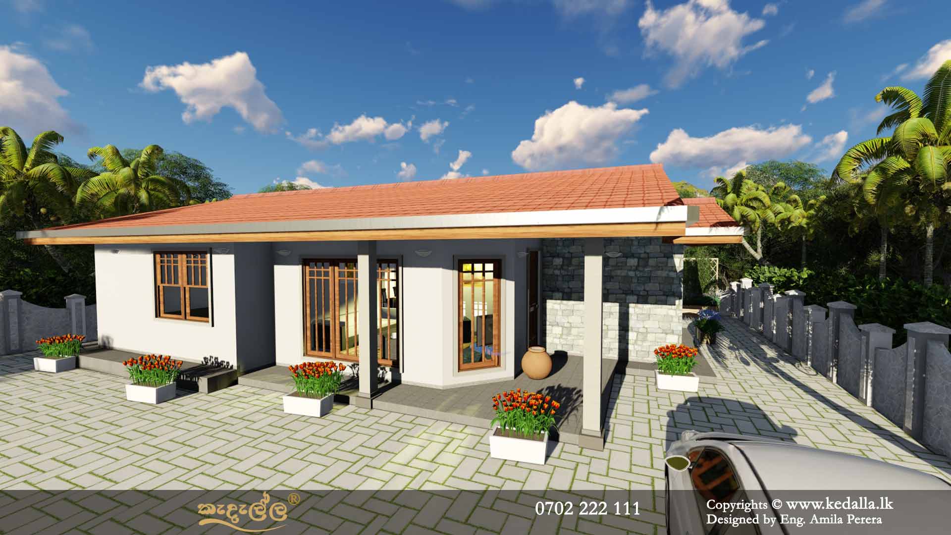 4 Bedroom Single Story House Plans in Sri Lanka - Designed by archtects in Colombo
