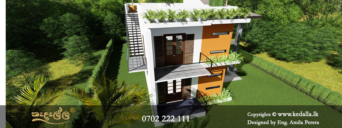 A very clean design for this contemporary box type house structure done architects in Kurunegala Sri Lanka