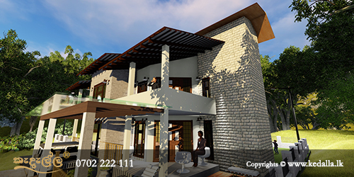 Full time architect in Kandy designed building for rugged hill land requires engineering & environmental expertise