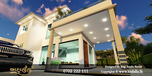 Beautiful contemporary home designs around the concept of open house design done by architects in Matale