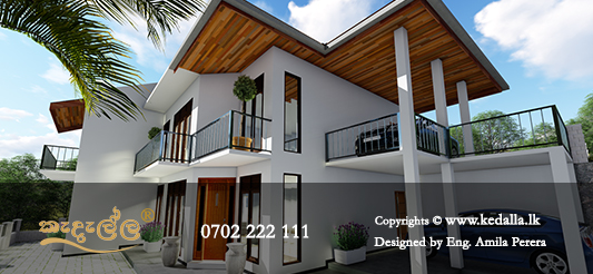 Latest Two Story House Designs done by Best House Designers in Matale Sri Lanka