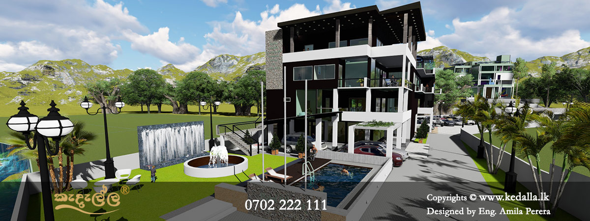 Luxury Hotel Plan Wonderful Swimming Pool Design Beautiful Landscape Design done by modernist architects in Matale Sri Lanka