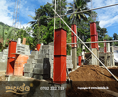 Reinforcement and shuttering of column footings shafts plinth beams by Best House Builders in Sri Lanka