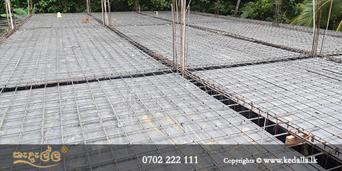 House contractor is completing reinforced concrete slab which is a crucial structural element and provide flat surfaces