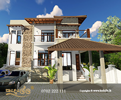 Best house designers in Sri Lanka done home with drain system presented in the master plan