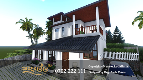 An Open Concept 3D House Design Sri lanka with Spacious Interiors, Plenty of Storage, Shrine Room, Pantry and Luxury Fixtures