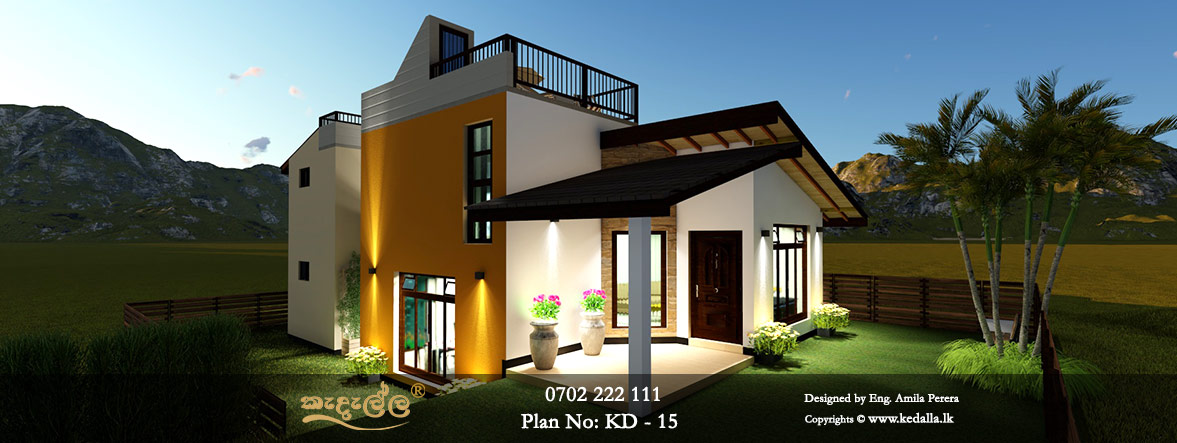 A Team of Experienced Architects and Drafters Designed Luxury Home Design in Sri Lanka with Three Bedrooms, Two Bathrooms
