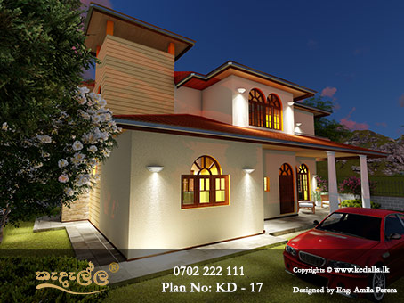 A detached two storey home design with 4 bedrooms having a total floor area of 247 square meters that can be fitted In small lot area