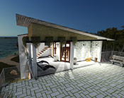 A Multi Level Three Bedroom Home Plan Designed by Architecs in Sri Lanka. Complete with Large Windows Overlooking Ocean