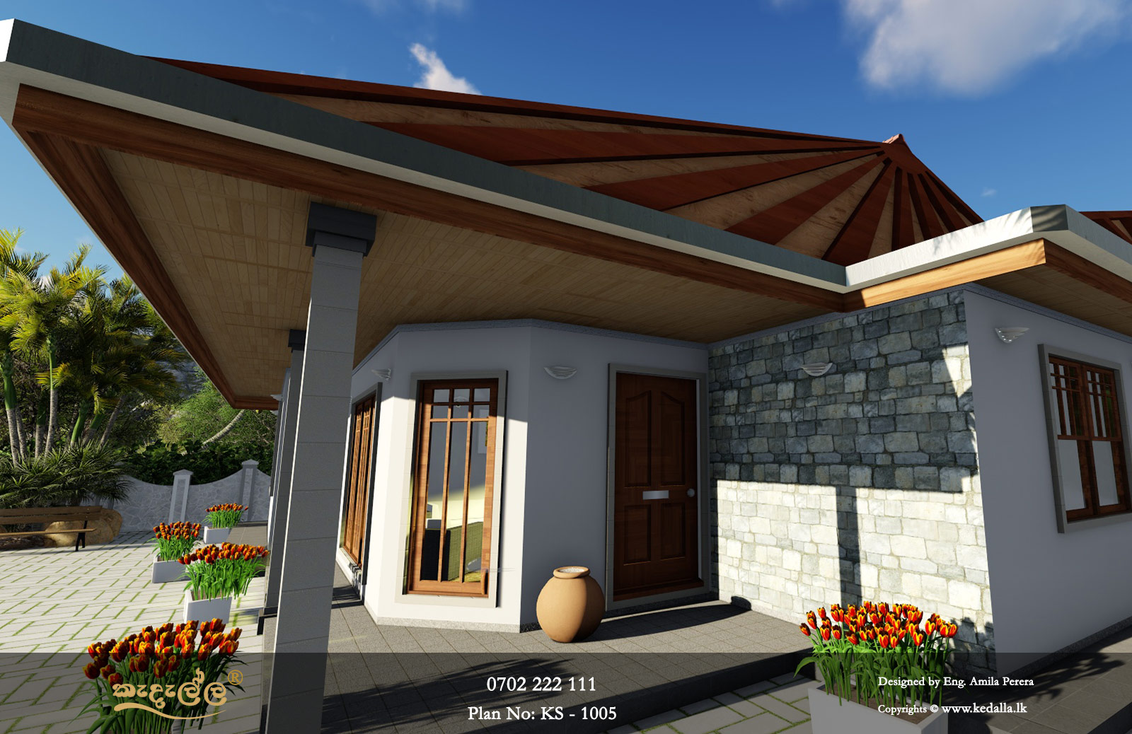 A single story traditional house design that cuts down on wasted space and maximizes comfort and ease of living