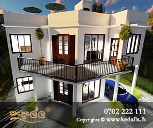 An elegant simple modern two story home design with 4 bed rooms and a rear courtyard