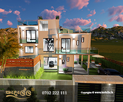 Modern Box Type 3D House Exterior Images designed by best architects in sri lanka