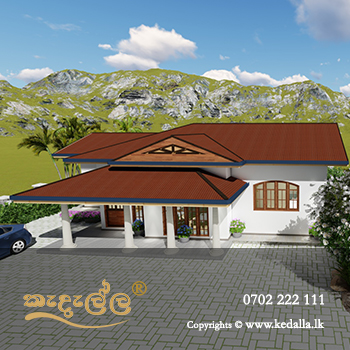 Small Single Story House Design Approved by Pathahewaheta Pradeshiya Sabha in Thalathuoya Kandy Sri Lanka