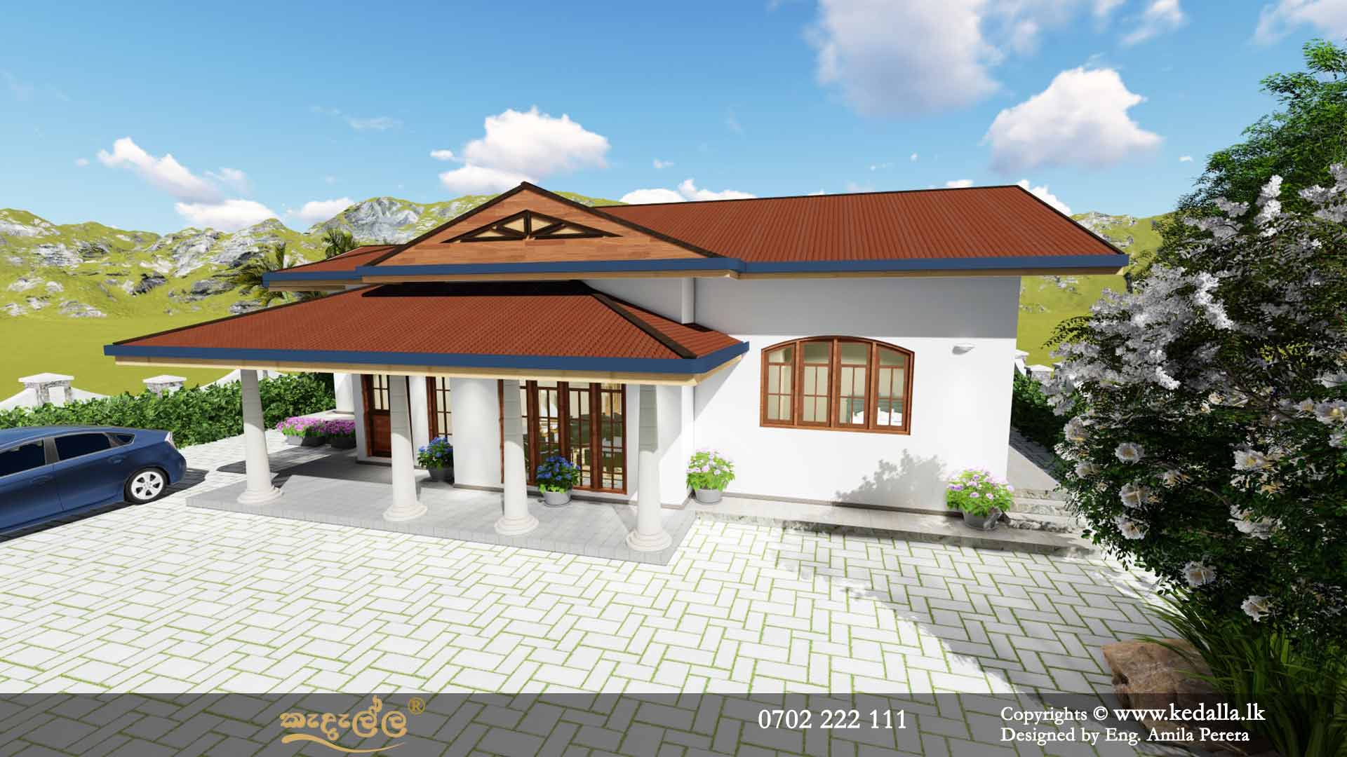 Single Story House Plan Designed by Architects in kandy Sri Lanka