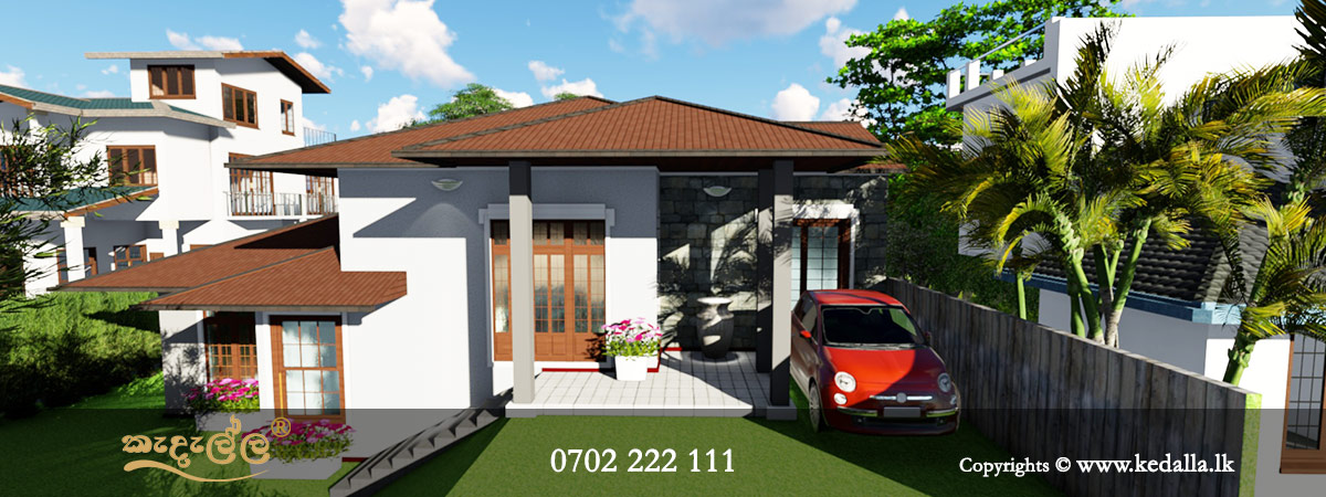 An architects in kandy designed single story small house plan