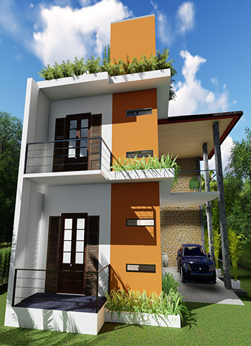 An architect design two story house in sri lanka