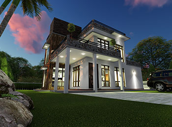 Proposed two story house in Muruthalawa rd Gannoruwa Kandy