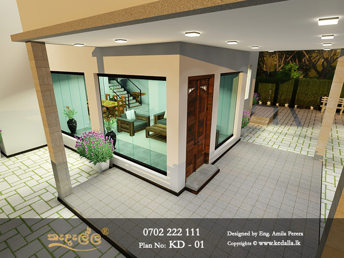 This house design with Window frames and doors made of uPVC look modern and stylish and also low maintenance and eco-friendly