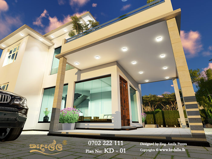 A house design with highly stylish uPVC (Unplasticized Polyvinyl Chloride) doors and windows. Upvc offers a sophisticated way to design doors and windows in homes.