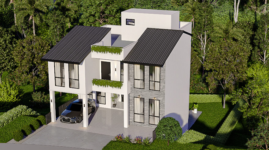 Brand New House for sale in Peradeniya sri lanka Kedella Homes Signature Villas in Hanthana Villa 1 3D Plan 10