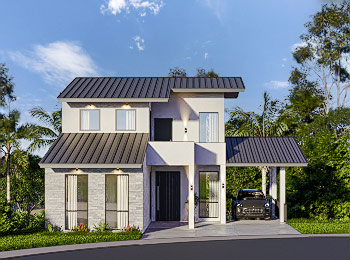 House with 4 Bedroom and one Parking Lot for sale in Kandy sri lanka Kedella Homes Signature Villas in Hanthana Villa 3 3D Plan 1