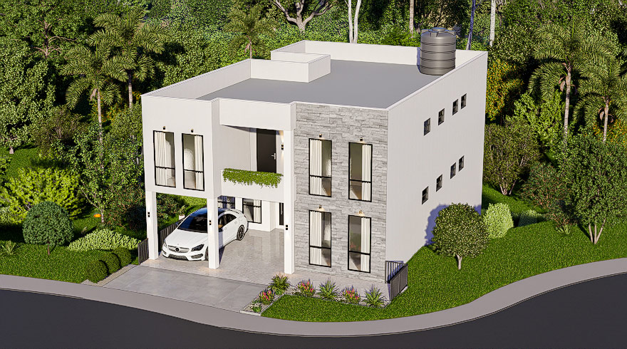 3 Story 6 Bedroom Brand New House for sale in Kandy Sri Lanka Kedella Homes Signature Villas in Hanthana Villa 2 3D Plan 10