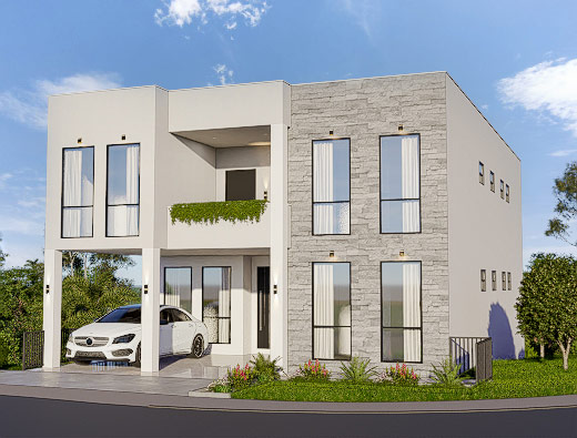 3 Story 6 Bedroom Modern House for sale in Sri Lanka Kedella Homes Signature Villas in Hanthana Villa 2 3D Plan 8