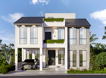 New House House for sale in Peradeniya sri lanka Kedella Homes Signature Villas in Hanthana Landing Page Villa 1 3D Plan 1