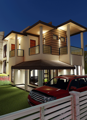 3D House Plan with 4 Bedroom and 2 Bathrooms Designed by Kedella Homes