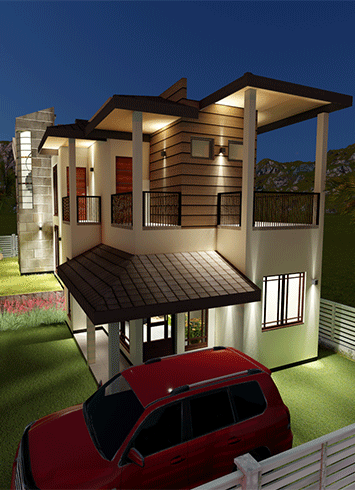 Contemporary 3D House Plan Designed by Kedella Homes