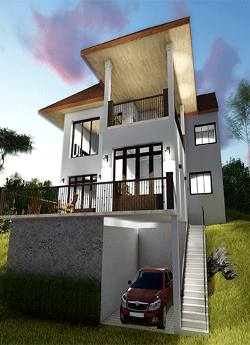 Narrow lot house design with beautiful rooms and beautiful spaces 