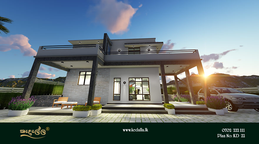 Two Story 4 Bedroom Box Type House Design Designed by Kedella Homes