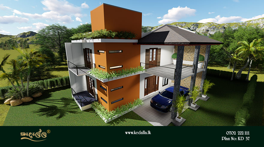 4 Bedroom 2 Bathroom Two Story 4 Bedroom Box Type House Design Designed by Kedella Homes