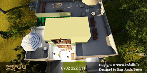 In this three story home main gathering rooms above and bedrooms on top for best views 