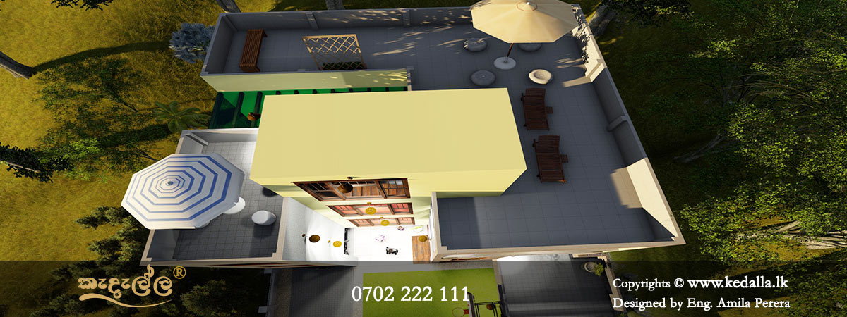 Major factors to consider when designing  a roof terrace are wind, weight of water, an irrigation system